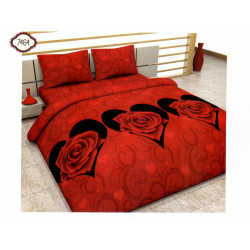 100% ПАМУЧНО Спално Бельо Червена Наслада